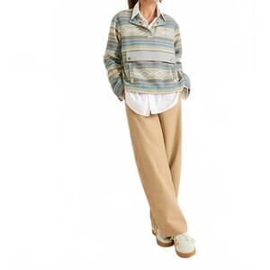 NEW PENDLETON double soft half snap pullover in blue